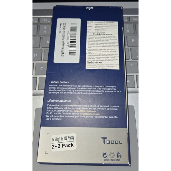 Tocol Glass Screen Protector for Galaxy S22+ - Picture 2 of 3